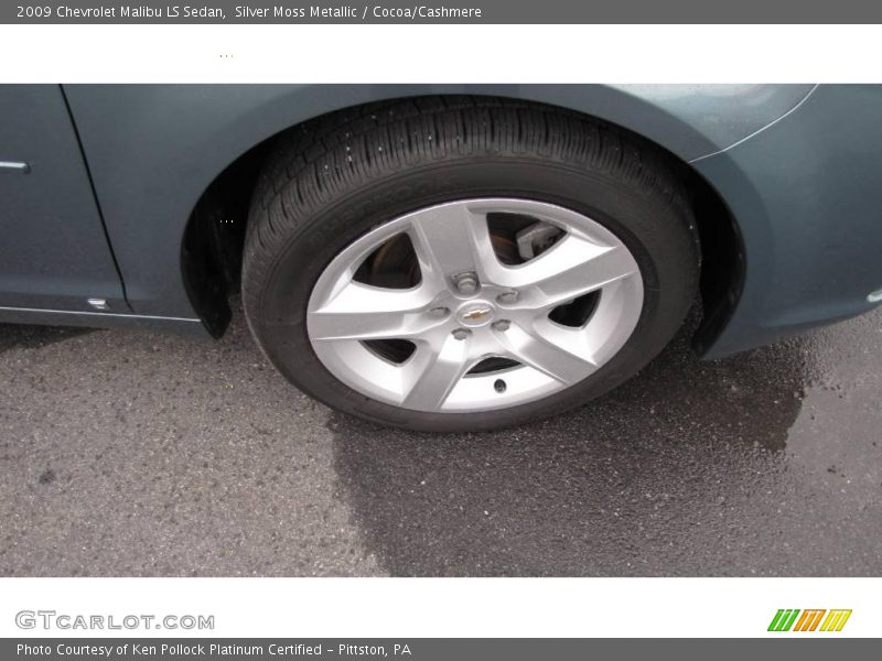 Silver Moss Metallic / Cocoa/Cashmere 2009 Chevrolet Malibu LS Sedan