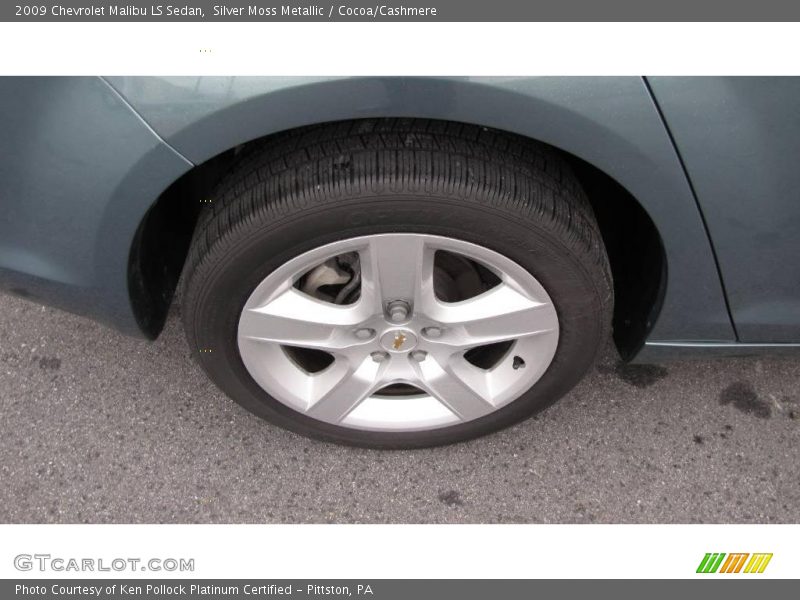 Silver Moss Metallic / Cocoa/Cashmere 2009 Chevrolet Malibu LS Sedan