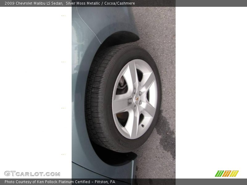 Silver Moss Metallic / Cocoa/Cashmere 2009 Chevrolet Malibu LS Sedan