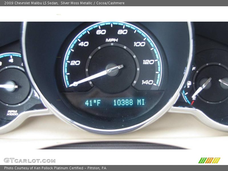 Silver Moss Metallic / Cocoa/Cashmere 2009 Chevrolet Malibu LS Sedan