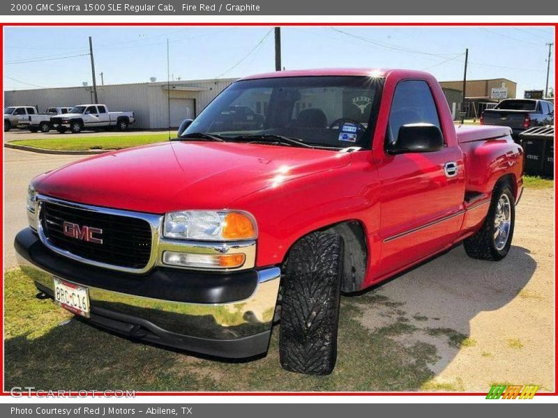 Fire Red / Graphite 2000 GMC Sierra 1500 SLE Regular Cab