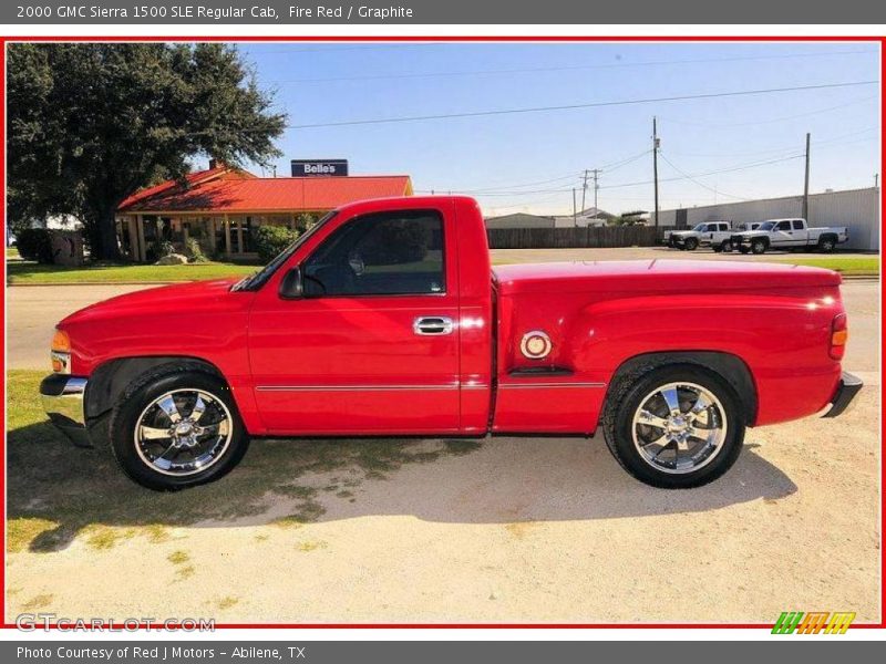 Fire Red / Graphite 2000 GMC Sierra 1500 SLE Regular Cab