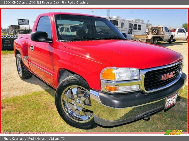 Fire Red / Graphite 2000 GMC Sierra 1500 SLE Regular Cab