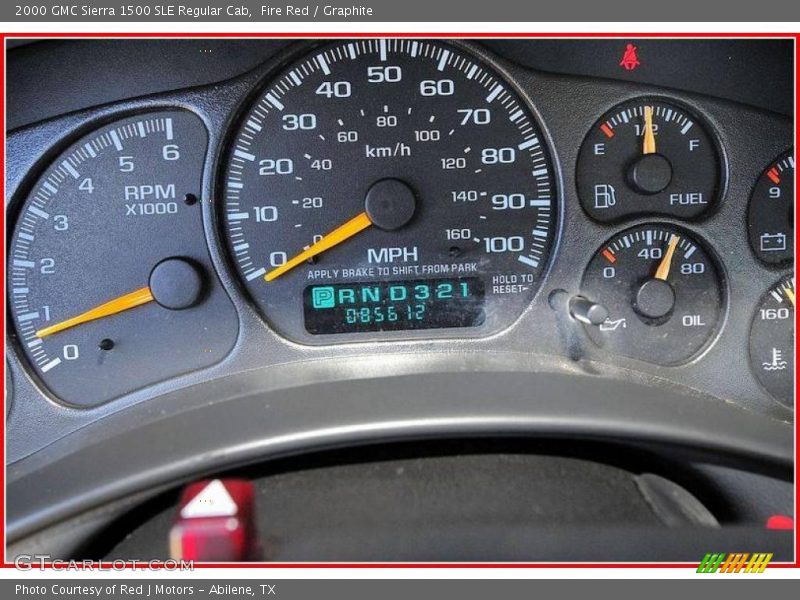 Fire Red / Graphite 2000 GMC Sierra 1500 SLE Regular Cab