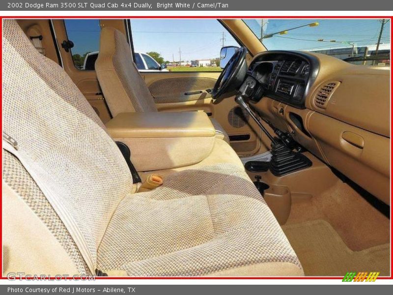 Bright White / Camel/Tan 2002 Dodge Ram 3500 SLT Quad Cab 4x4 Dually