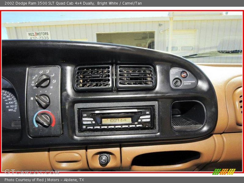 Bright White / Camel/Tan 2002 Dodge Ram 3500 SLT Quad Cab 4x4 Dually