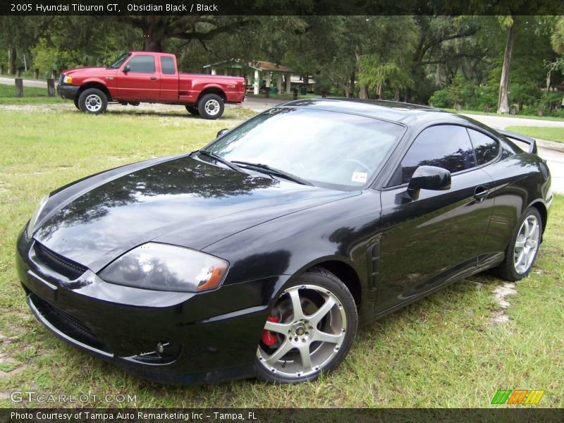 Obsidian Black / Black 2005 Hyundai Tiburon GT