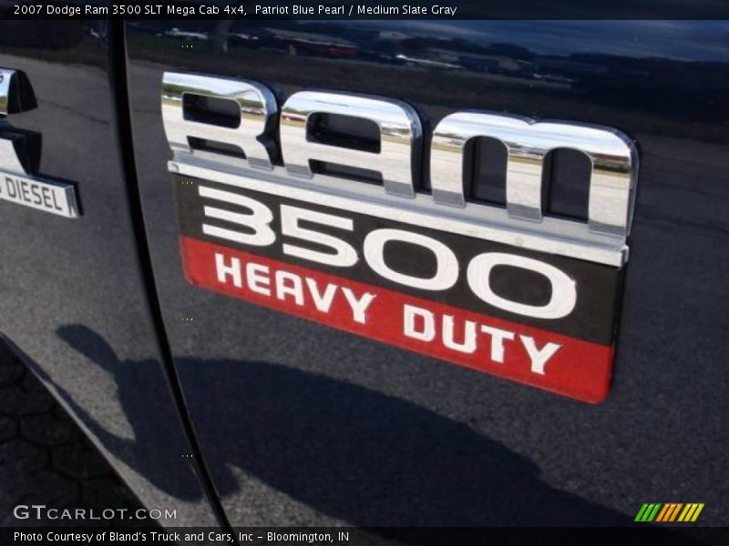 Patriot Blue Pearl / Medium Slate Gray 2007 Dodge Ram 3500 SLT Mega Cab 4x4