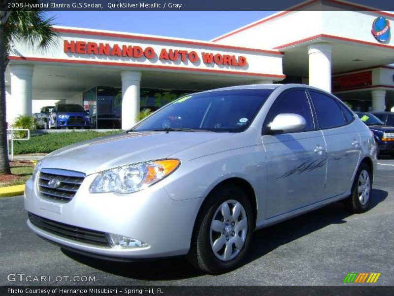 QuickSilver Metallic / Gray 2008 Hyundai Elantra GLS Sedan