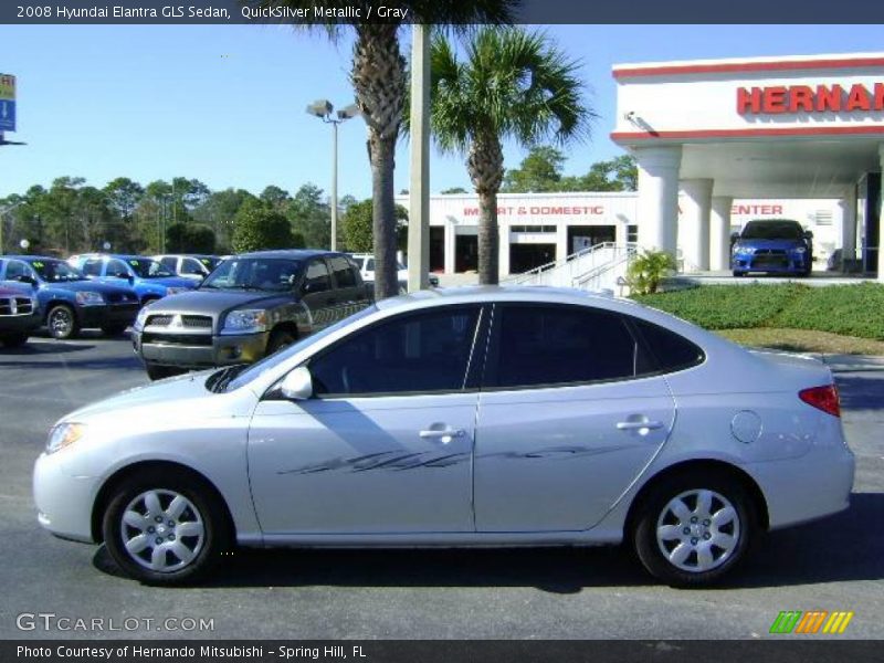 QuickSilver Metallic / Gray 2008 Hyundai Elantra GLS Sedan
