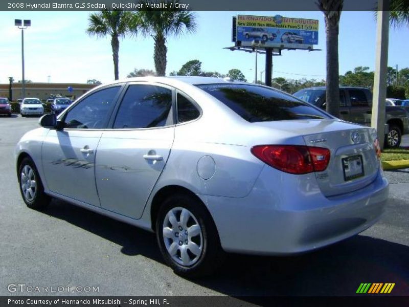 QuickSilver Metallic / Gray 2008 Hyundai Elantra GLS Sedan