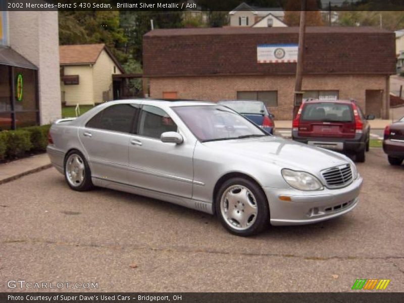 Brilliant Silver Metallic / Ash 2002 Mercedes-Benz S 430 Sedan