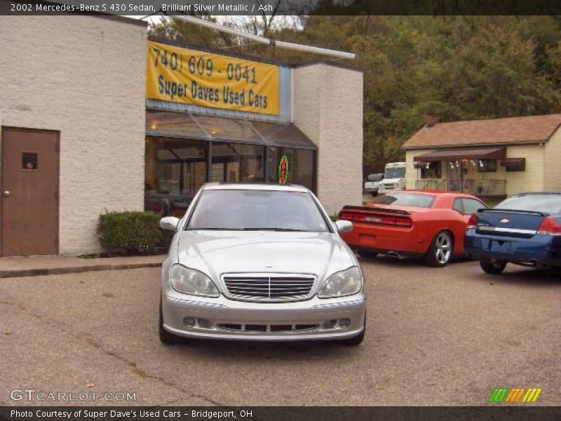 Brilliant Silver Metallic / Ash 2002 Mercedes-Benz S 430 Sedan