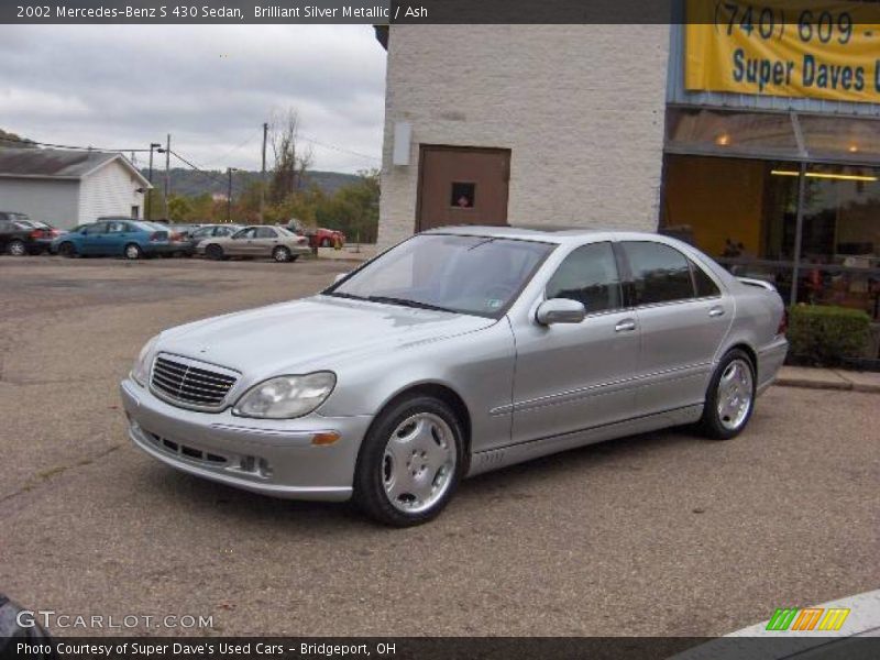 Brilliant Silver Metallic / Ash 2002 Mercedes-Benz S 430 Sedan