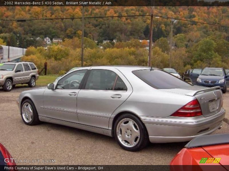 Brilliant Silver Metallic / Ash 2002 Mercedes-Benz S 430 Sedan