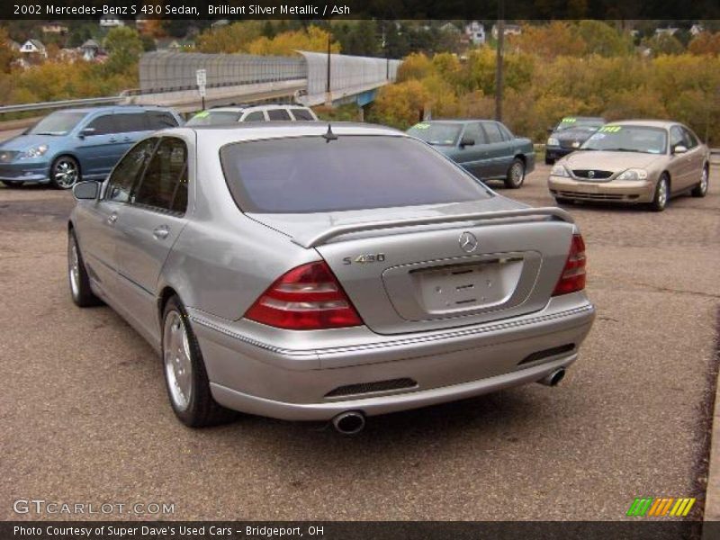 Brilliant Silver Metallic / Ash 2002 Mercedes-Benz S 430 Sedan