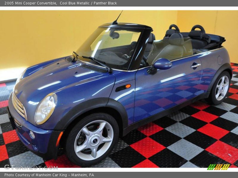 Cool Blue Metallic / Panther Black 2005 Mini Cooper Convertible