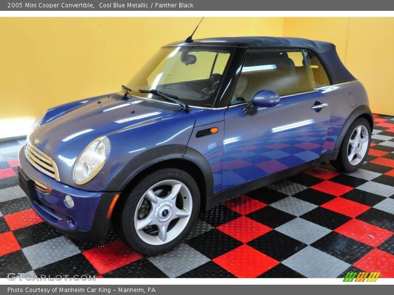 Cool Blue Metallic / Panther Black 2005 Mini Cooper Convertible
