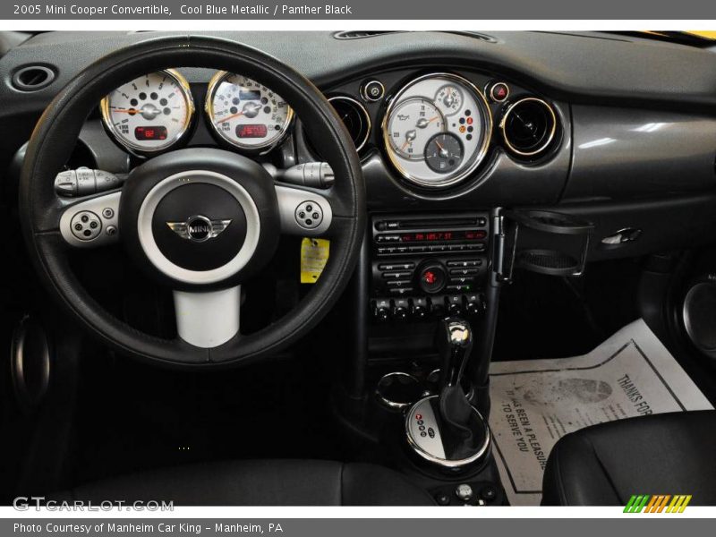 Cool Blue Metallic / Panther Black 2005 Mini Cooper Convertible