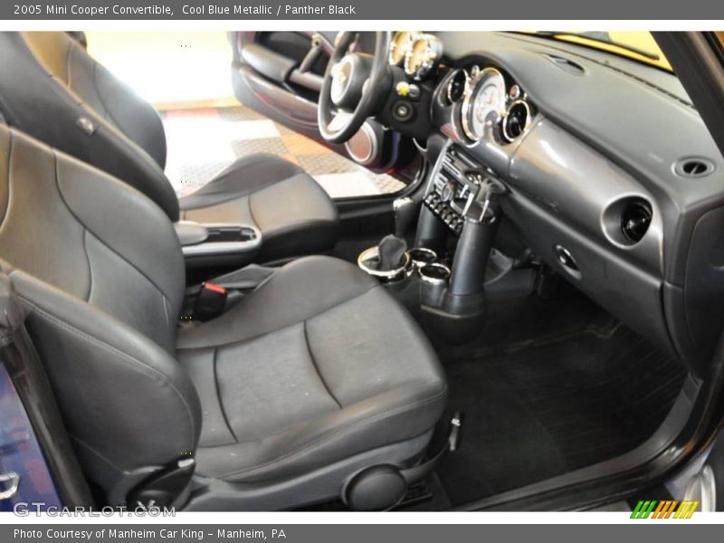 Cool Blue Metallic / Panther Black 2005 Mini Cooper Convertible