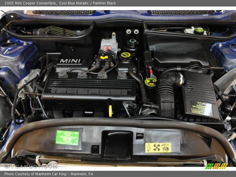 Cool Blue Metallic / Panther Black 2005 Mini Cooper Convertible