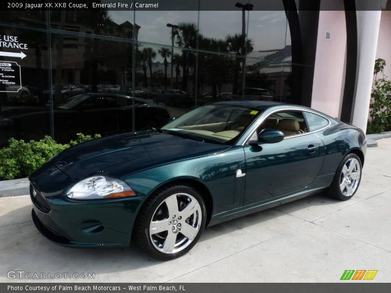 Emerald Fire / Caramel 2009 Jaguar XK XK8 Coupe