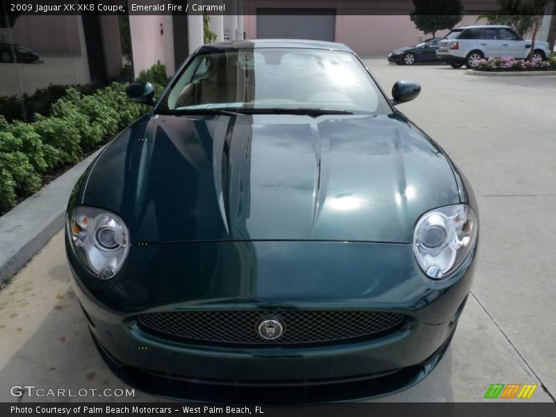 Emerald Fire / Caramel 2009 Jaguar XK XK8 Coupe