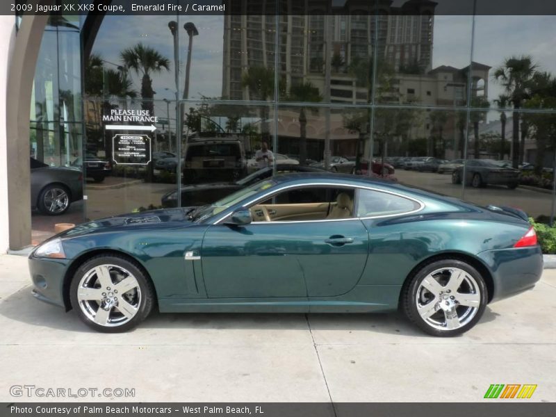 Emerald Fire / Caramel 2009 Jaguar XK XK8 Coupe