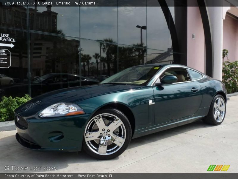 Emerald Fire / Caramel 2009 Jaguar XK XK8 Coupe