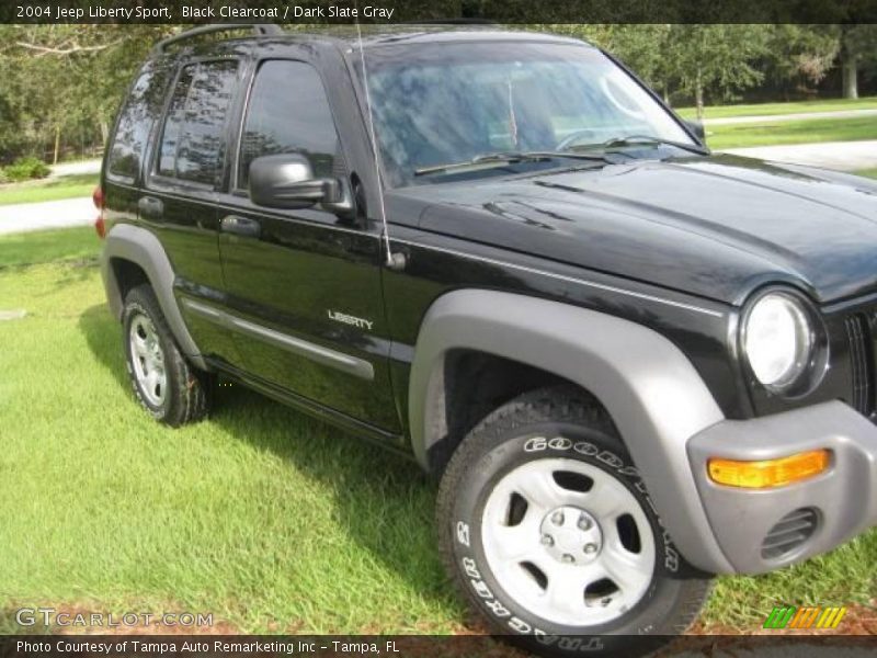 Black Clearcoat / Dark Slate Gray 2004 Jeep Liberty Sport
