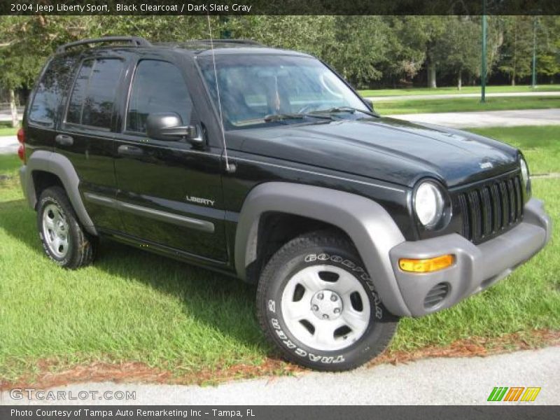 Black Clearcoat / Dark Slate Gray 2004 Jeep Liberty Sport