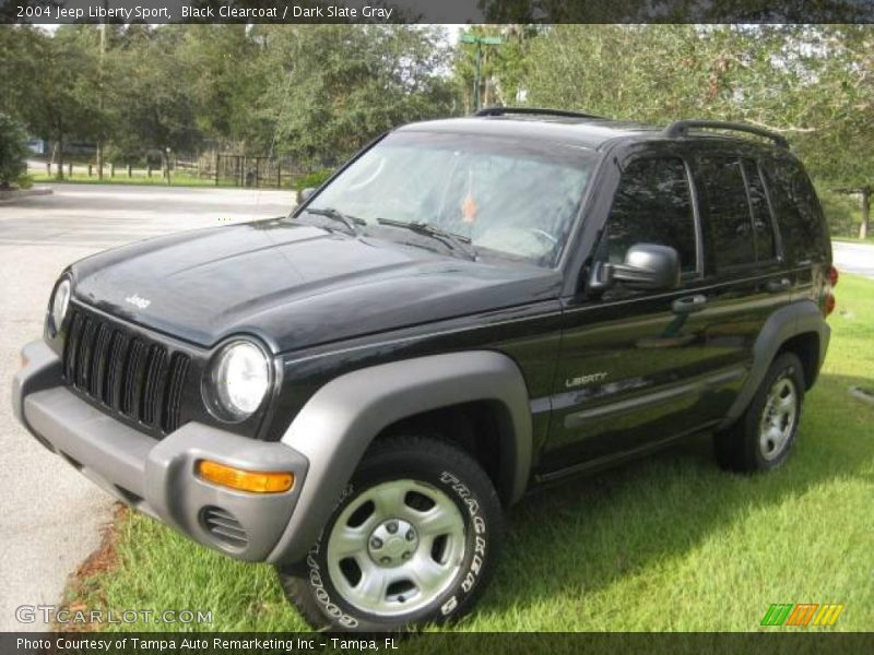 Black Clearcoat / Dark Slate Gray 2004 Jeep Liberty Sport