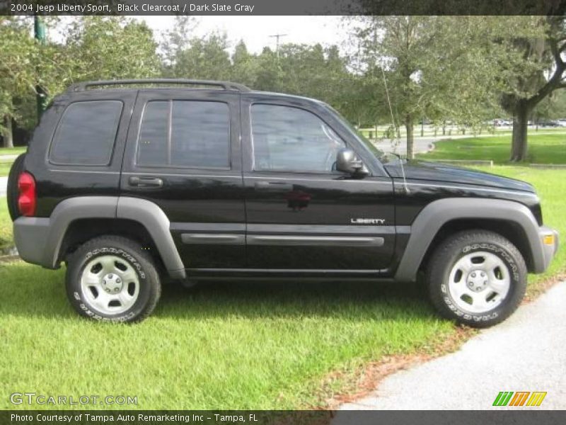Black Clearcoat / Dark Slate Gray 2004 Jeep Liberty Sport