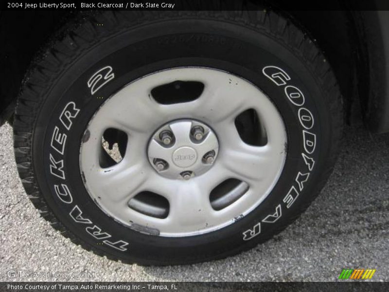 Black Clearcoat / Dark Slate Gray 2004 Jeep Liberty Sport