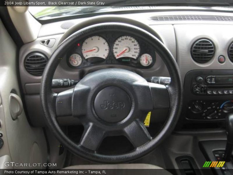 Black Clearcoat / Dark Slate Gray 2004 Jeep Liberty Sport