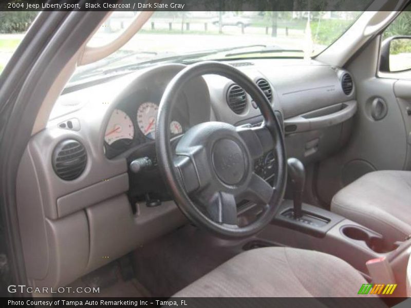 Black Clearcoat / Dark Slate Gray 2004 Jeep Liberty Sport