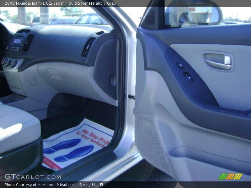 QuickSilver Metallic / Gray 2008 Hyundai Elantra GLS Sedan