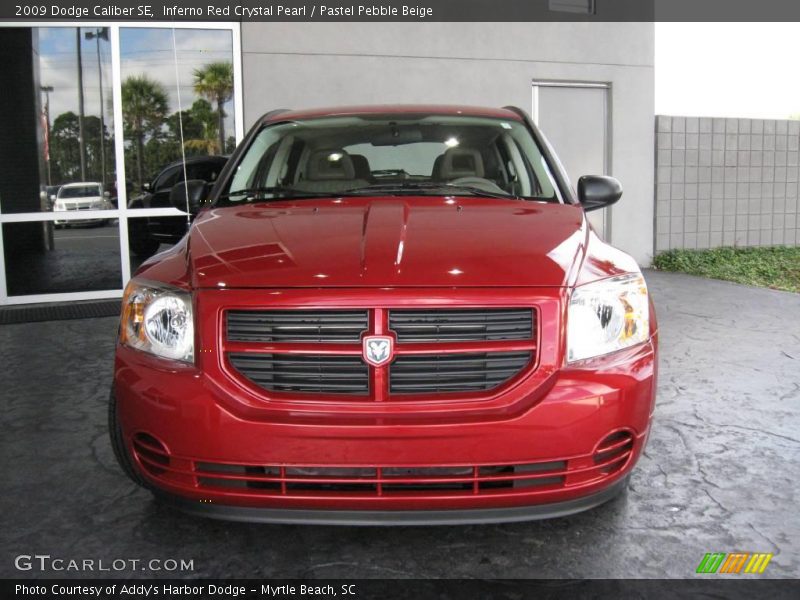 Inferno Red Crystal Pearl / Pastel Pebble Beige 2009 Dodge Caliber SE