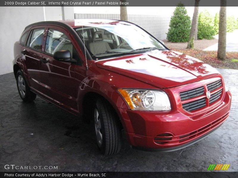 Inferno Red Crystal Pearl / Pastel Pebble Beige 2009 Dodge Caliber SE