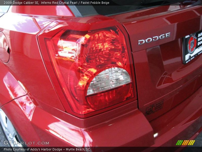 Inferno Red Crystal Pearl / Pastel Pebble Beige 2009 Dodge Caliber SE