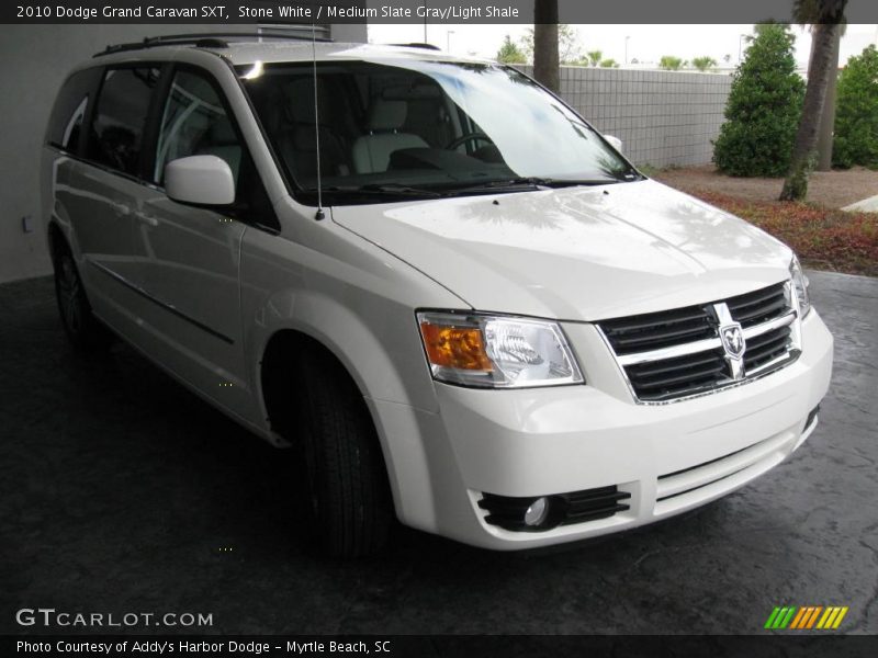 Stone White / Medium Slate Gray/Light Shale 2010 Dodge Grand Caravan SXT