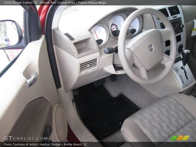Inferno Red Crystal Pearl / Pastel Pebble Beige 2009 Dodge Caliber SE