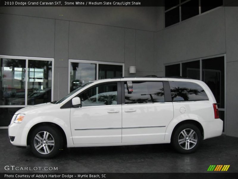 Stone White / Medium Slate Gray/Light Shale 2010 Dodge Grand Caravan SXT