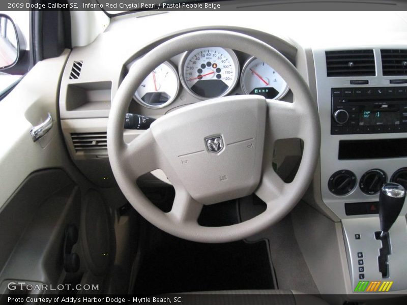 Inferno Red Crystal Pearl / Pastel Pebble Beige 2009 Dodge Caliber SE