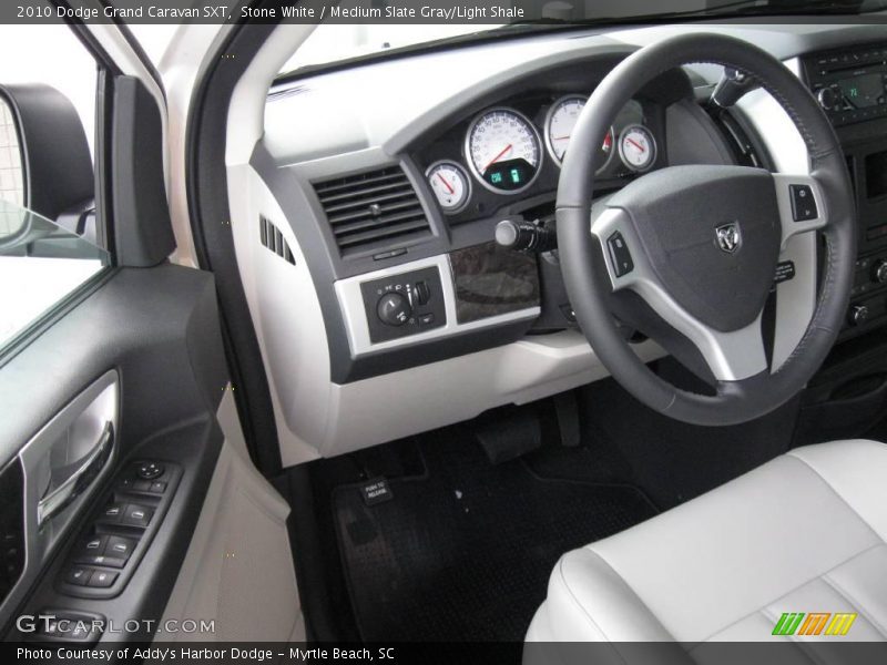 Stone White / Medium Slate Gray/Light Shale 2010 Dodge Grand Caravan SXT