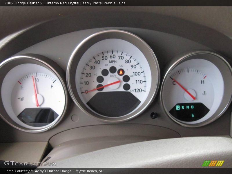 Inferno Red Crystal Pearl / Pastel Pebble Beige 2009 Dodge Caliber SE