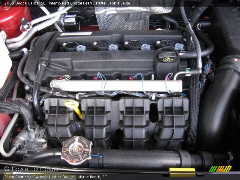 Inferno Red Crystal Pearl / Pastel Pebble Beige 2009 Dodge Caliber SE