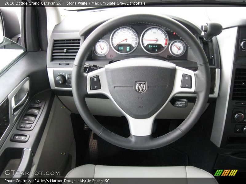 Stone White / Medium Slate Gray/Light Shale 2010 Dodge Grand Caravan SXT