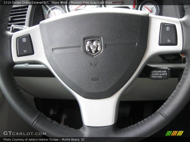 Stone White / Medium Slate Gray/Light Shale 2010 Dodge Grand Caravan SXT