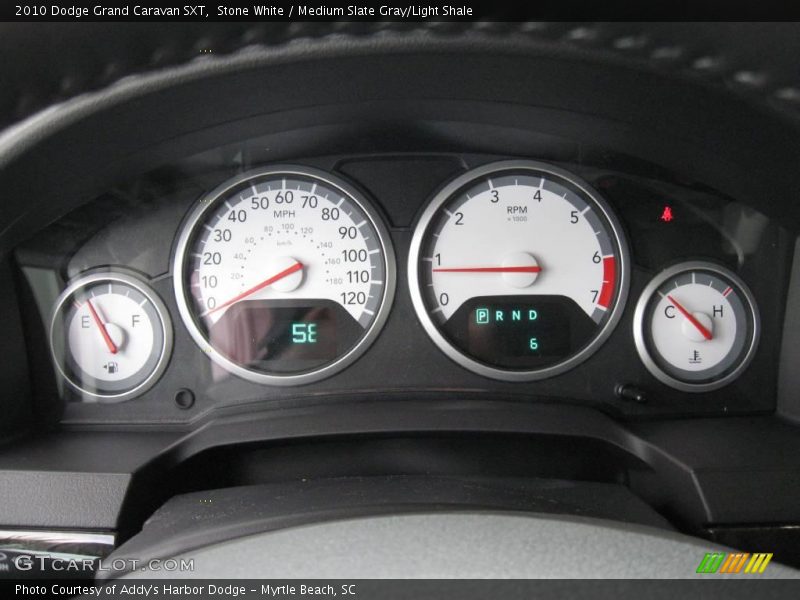 Stone White / Medium Slate Gray/Light Shale 2010 Dodge Grand Caravan SXT